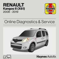Renault Kangoo II (X61) 2008 to 2019 Haynes Online Diagnostics & Service Guide