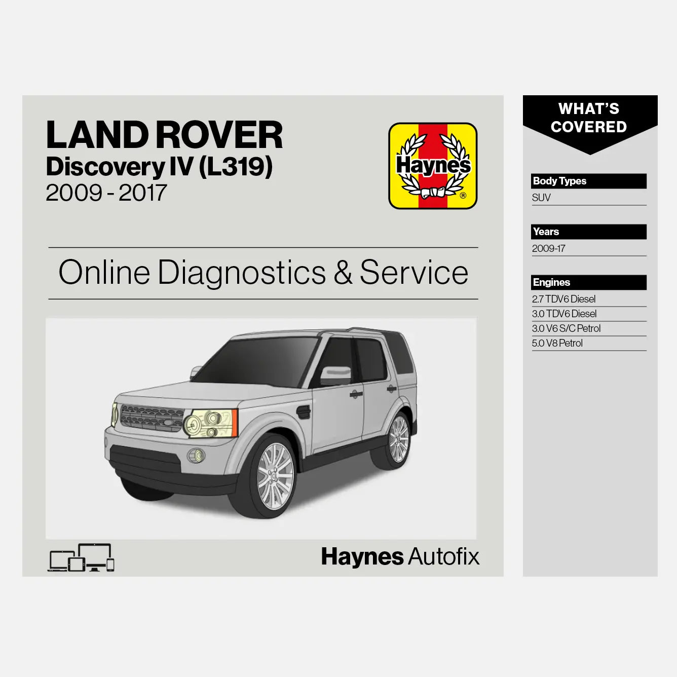 Land Rover Discovery IV (L319) 2009 to 2017 Haynes Online