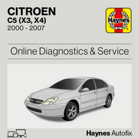 Citroen C5 (X3, X4) 2000 to 2007 Haynes Online Diagnostics & Service Guide
