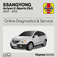 Ssangyong Actyon I/-Sports (QJ) 2007 to 2012 Haynes Online Diagnostics & Service Guide
