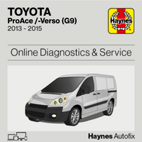 Toyota ProAce /-Verso (G9) 2013 to 2015 Haynes Online Diagnostics & Service Guide