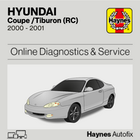 Hyundai Coupe /Tiburon (RC) 2000 to 2001 Haynes Online Diagnostics & Service Guide