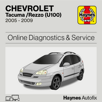 Chevrolet Tacuma /Rezzo (U100) 2005 to 2009 Haynes Online Diagnostics & Service Guide
