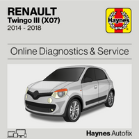 Renault Twingo III (X07) 2014 to 2018 Haynes Online Diagnostics & Service Guide
