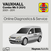 Vauxhall Combo Mk II (X01) 2001 to 2011 Haynes Online Diagnostics & Service Guide