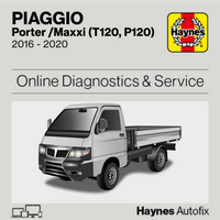 Piaggio Porter /Maxxi (T120, P120) 2016 to 2020 Haynes Online Diagnostics & Service Guide