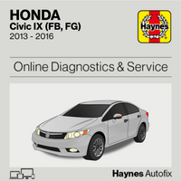 Honda Civic IX (FB, FG) 2013 to 2016 Haynes Online Diagnostics & Service Guide