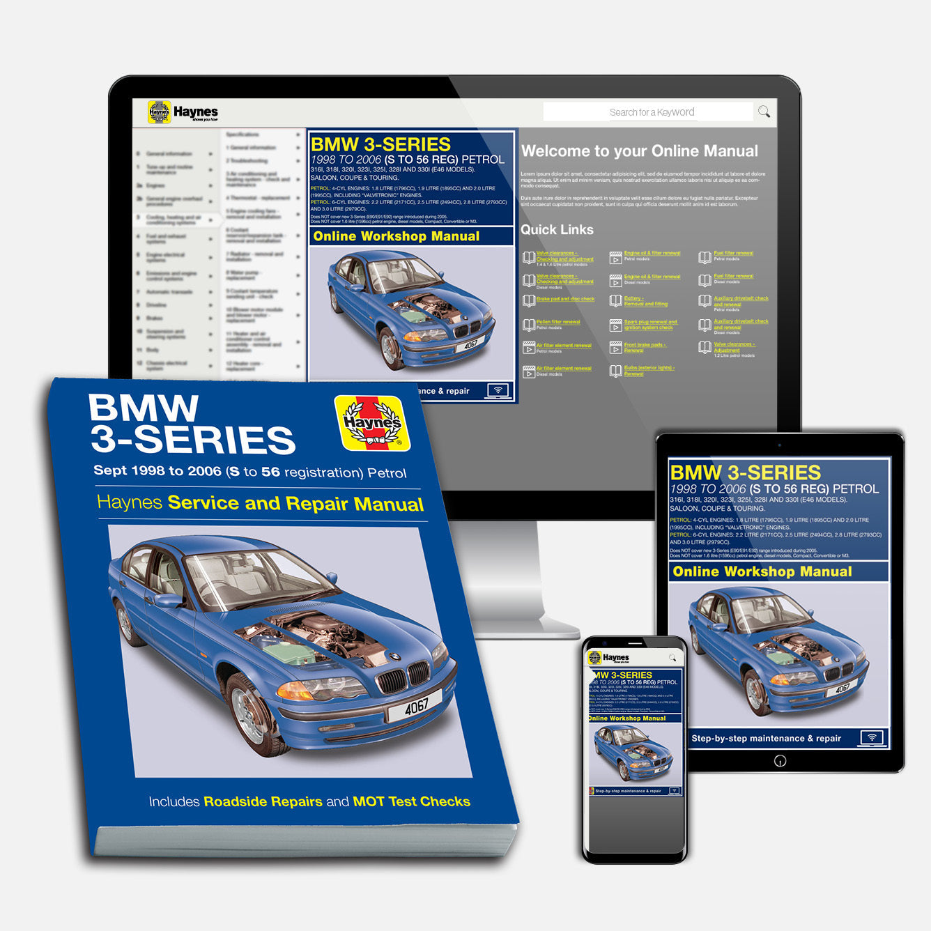 BMW 3-Series Petrol (Sept 1998-2006) Haynes Repair Manual – Haynes