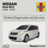 Nissan Note (E11) 2006 to 2013 Haynes Online Diagnostics & Service Guide