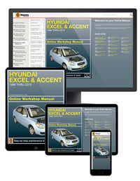 Hyundai Excel & Accent (1986-2013) Haynes Repair Manual (USA)