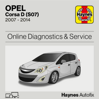 Opel Corsa D (S07) 2007 to 2014 Haynes Online Diagnostics & Service Guide