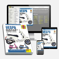 Vespa GTS, GTV, LX & S 125 to 300 (2005-2018) Haynes Repair Manual Bundle