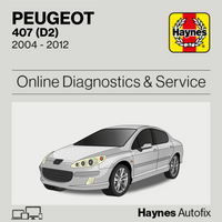 Peugeot 407 (D2) 2004 to 2012 Haynes Online Diagnostics & Service Guide