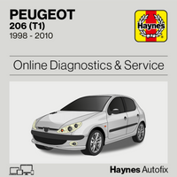 Peugeot 206 (T1) 1998 to 2010 Haynes Online Diagnostics & Service Guide