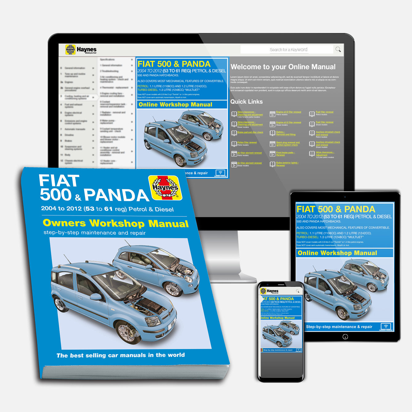 Fiat 500 & Panda (2004-2012) Haynes Repair Manual – Haynes Manuals