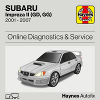 Subaru Impreza II (GD, GG) 2001 to 2007 Haynes Online Diagnostics & Service Guide