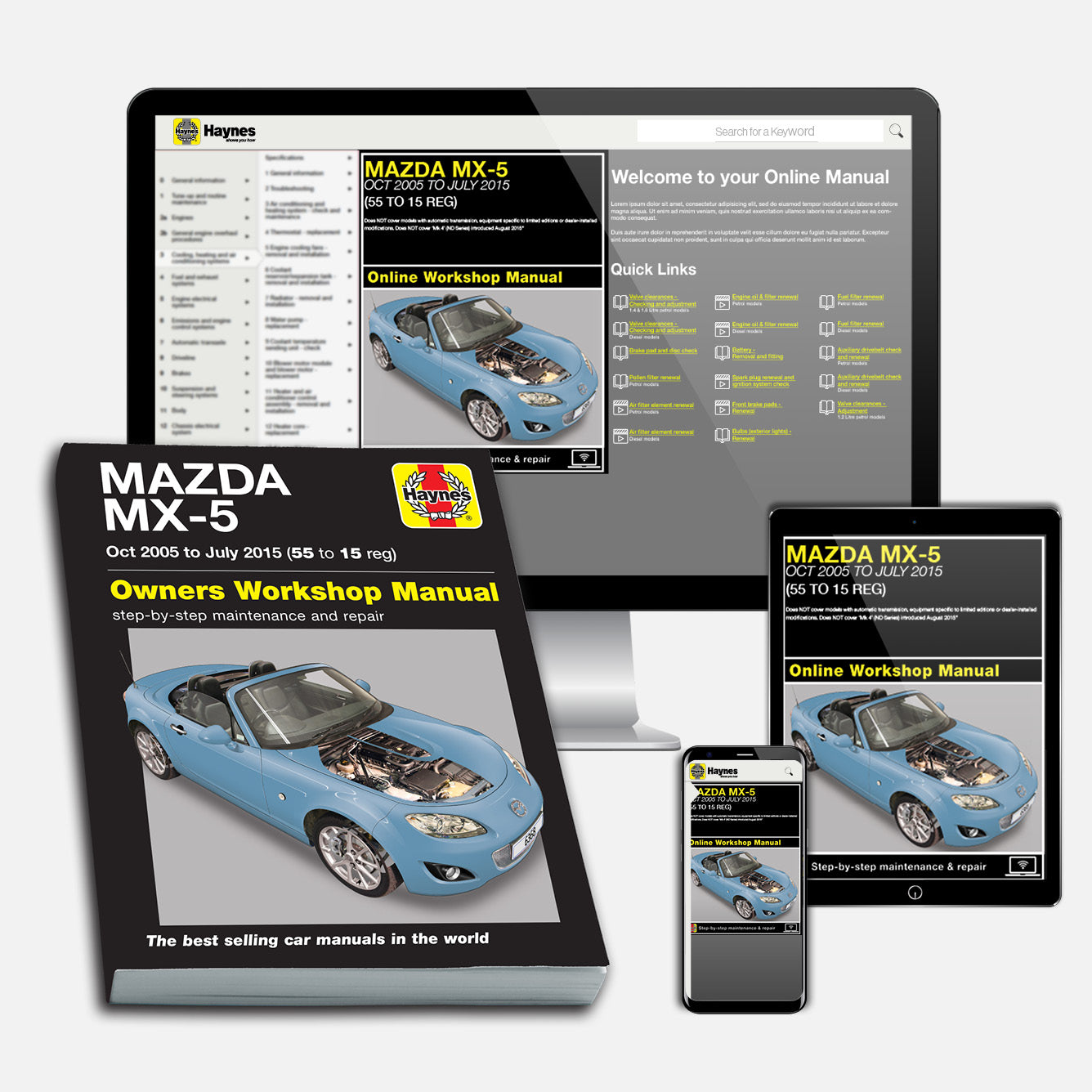 Mazda MX-5 (Oct 2005-July 2015) 55 to 15 Haynes Repair Manual