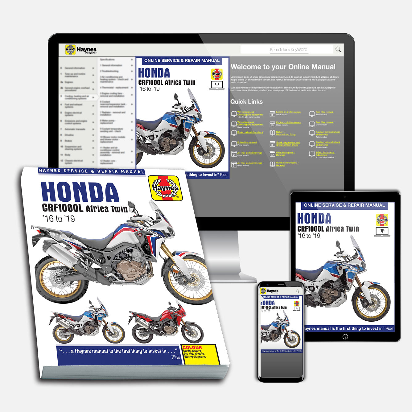 OEM Honda Service Repair Manual For CRF1100 Africa Twin 2024-2025 – All Models, Paper Book #X399