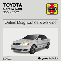 Toyota Corolla (E12) 2001 to 2007 Haynes Online Diagnostics & Service Guide