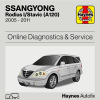 Ssangyong Rodius I/Stavic (A120) 2005 to 2011 Haynes Online Diagnostics & Service Guide