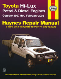 Toyota Hi Lux 4x4 & 4x2 (1997-2005) Haynes Repair Manual (AUS)