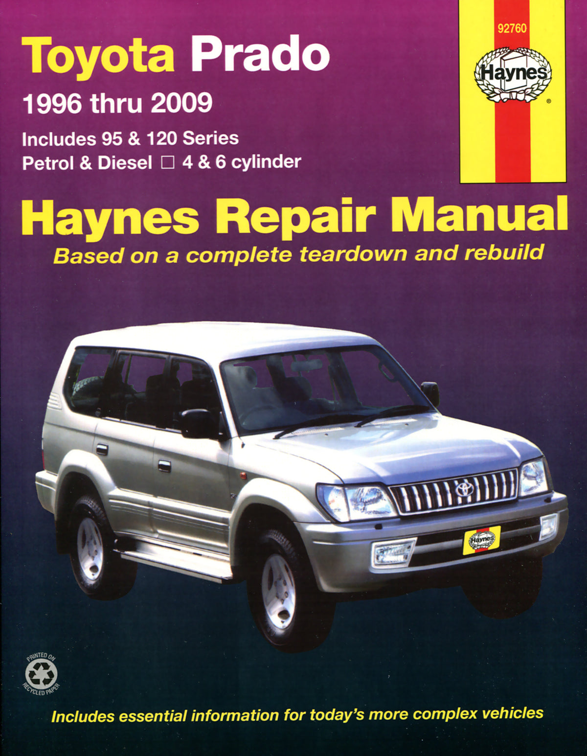 Max Ellery Workshop Manual – Toyota Prado Diesel 1996-2009, 90/120/125 Series, Repair Book