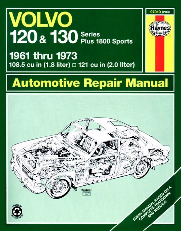 VOLVO 120 & 130　修理マニュアル　ボルボ　1961〜1973 Volvo 120 & 130 Series (and P1800) (1961-1973) Haynes Repair