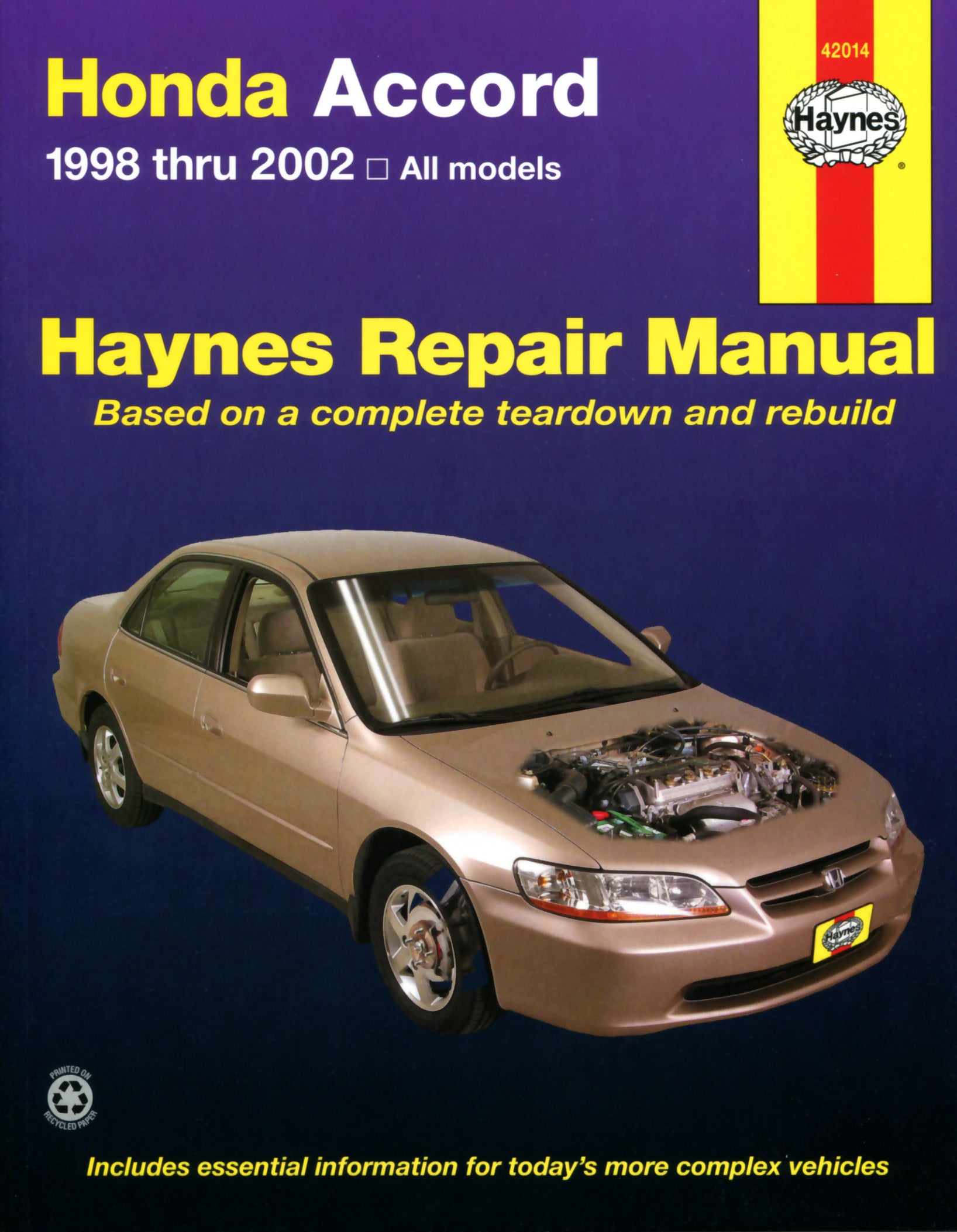 Honda Accord (1998-2002) Haynes Repair Manual (USA) – Haynes