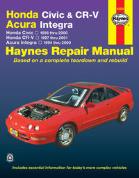 Honda Civic (1996-2000), CR-V (1997-2001) & Acura Integra (1994-2000) Haynes Repair Manual (USA)
