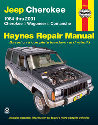 Jeep Cherokee Cherokee, Comanche & Wagoneer Limited, 2WD & 4WD, petrol (1984-2001) Haynes Repair Manual (USA)