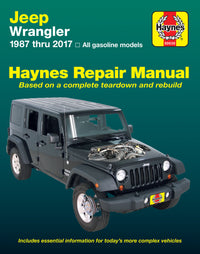 Jeep Wrangler 4-cyl & 6-cyl, 2WD & 4WD (1987-2017) Haynes Repair Manual (USA)