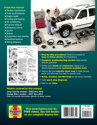 Jeep Liberty (2002-2012) & Dodge Nitro (2007-2011) Haynes Repair Manual (USA)