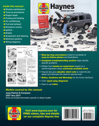 Jeep Patriot & Compass (2007-2017) Haynes Repair Manual