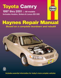 Toyota Camry (1997-2001) covering Solara (1999-2001), Avalon (1997-2001), & Lexus ES 300 (1997-2001) Haynes Repair Manual (USA)