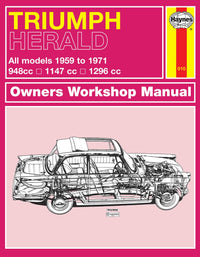 Triumph Herald (1959-1971) up to K Haynes Repair Manual (Classic Reprint) Printed Book Front Cover