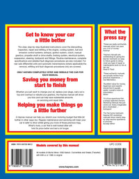 Morris Minor 1000 (1956-1971) Haynes Repair Manual Printed Book Back Cover