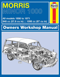 Morris Minor 1000 (1956-1971) Haynes Repair Manual Printed Book Front Cover