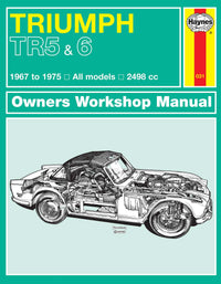 Triumph TR5 & 6 (1967-1975) Haynes Repair Manual Printed Book Front Cover