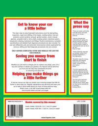 Austin Healey 100/6 & 3000 (1956-1968) Haynes Repair Manual Printed Book Back Cover