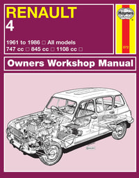 Renault 4 (1961-1986) Haynes Repair Manual Printed Book Front Cover