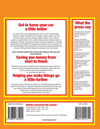 Jaguar MkI & II, 240 & 340 (1955-1969) Haynes Repair Manual Printed Book Back Cover