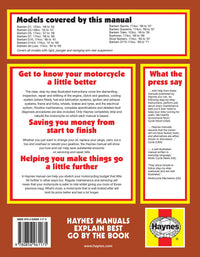 BSA Bantam (1948-1971) Haynes Repair Manual Printed Book Back Cover