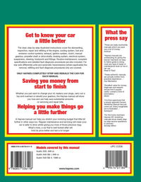 Austin A35 & A40 (1956-1967) Haynes Repair Manual Printed Book Back Cover