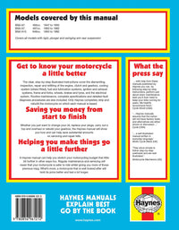 BSA A7 & A10 Twins (1947-1962) Haynes Repair Manual Printed Book Back Cover