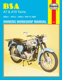 BSA A7 & A10 Twins (1947-1962) Haynes Repair Manual Printed Book Front Cover