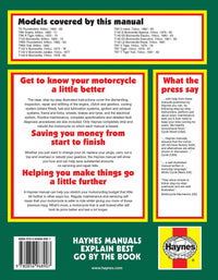Triumph 650 & 750 2-valve Unit Twins (1963-1983) Haynes Repair Manual Printed Book Back Cover
