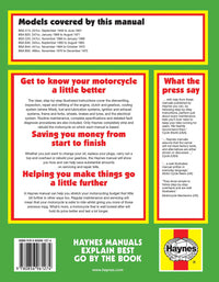 BSA Unit Singles (1958-1972) Haynes Repair Manual Printed Book Back Cover