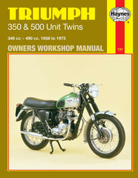 Triumph 350 & 500 Unit Twins (1958-1973) Haynes Repair Manual Printed Book Front Cover