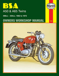 BSA A50 & A65 Twins (1962-1973) Haynes Repair Manual Printed Book Front Cover