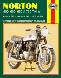 Norton 500, 600, 650 & 750 Twins (1957-1970) Haynes Repair Manual Printed Book Front Cover